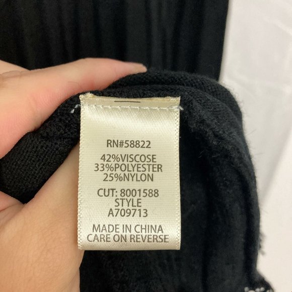 Max Studio Nordstrom NEW Women's Size Large Black Ribbed Mid Length Skirt NWT - Picture 5 of 6